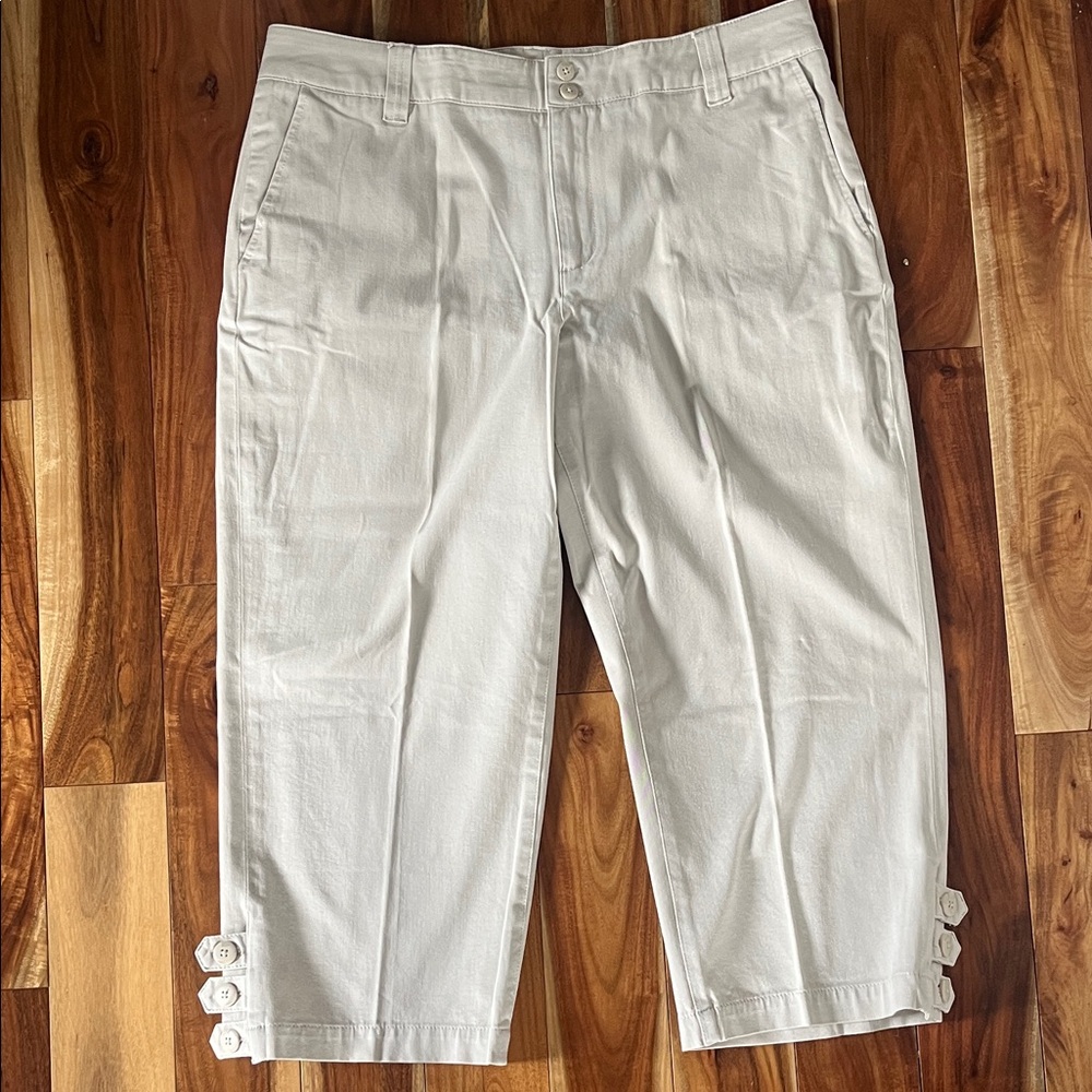 Coldwater Creek khaki crop pants - size 12 - NWOT